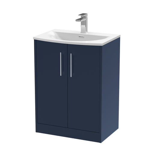 600mm Floor Standing 2 Door Vanity & Basin 4 Hudson Reed