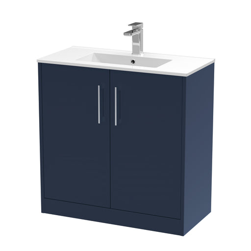 800mm Floor Standing 2 Door Vanity & Basin 2 Hudson Reed