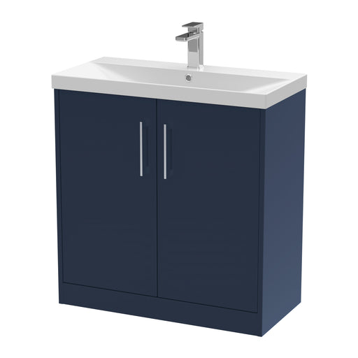 800mm Floor Standing 2 Door Vanity & Basin 3 Hudson Reed
