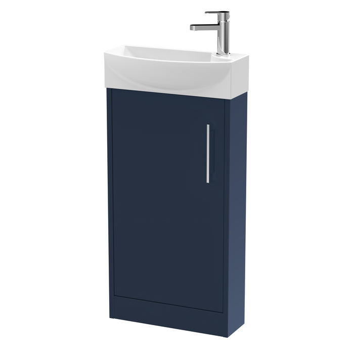 440mm Floor Standing 1 Door Unit & 1TH Basin LH Hudson Reed