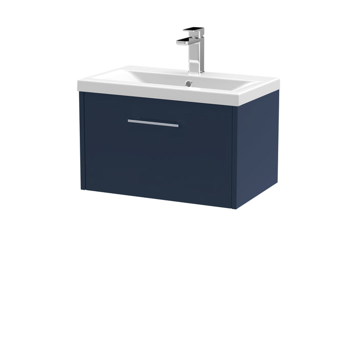 600mm Wall Hung Single Drawer Vanity & Basin 1 Hudson Reed