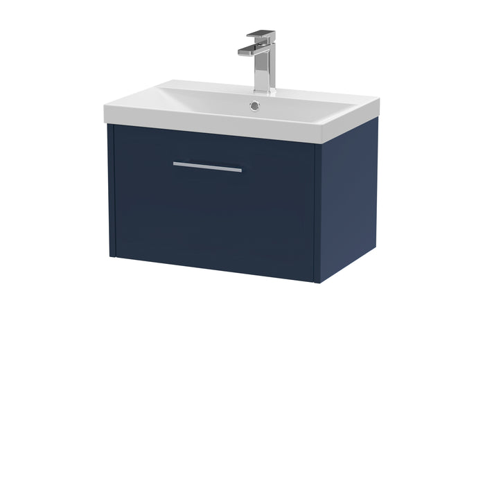 600mm Wall Hung Single Drawer Vanity & Basin 3 Hudson Reed