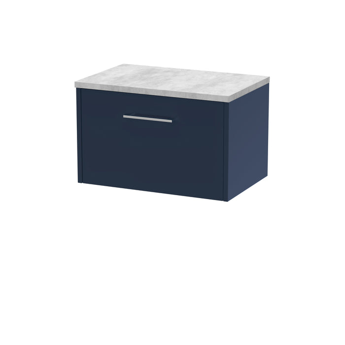 600mm Wall Hung Single Drawer Vanity & Laminate Top Hudson Reed