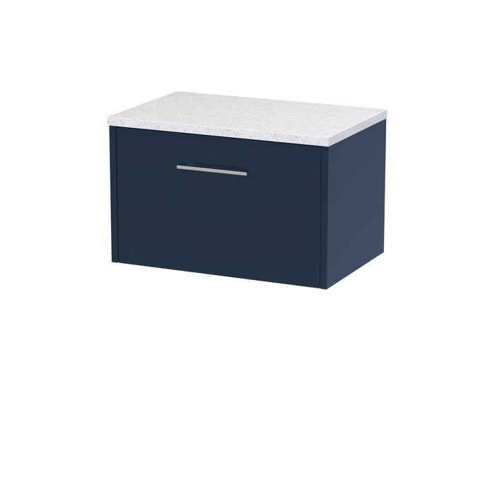 600mm Wall Hung Single Drawer Vanity & Laminate Top Hudson Reed