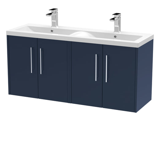 1200mm Wall Hung 4 Door Vanity & Double Basin Hudson Reed
