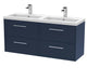 1200mm Wall Hung 4 Drawer Vanity & Double Basin Hudson Reed