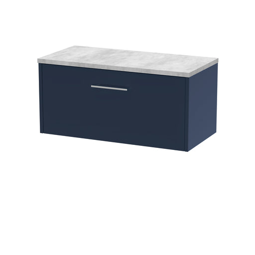 800mm Wall Hung Single Drawer Vanity & Laminate Top Hudson Reed
