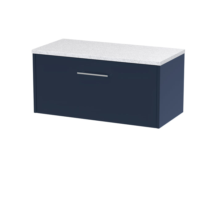 800mm Wall Hung Single Drawer Vanity & Laminate Top Hudson Reed