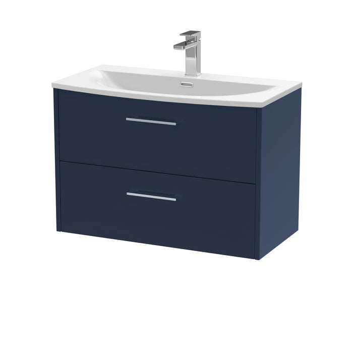 800mm Wall Hung 2 Drawer Vanity & Basin 4 Hudson Reed
