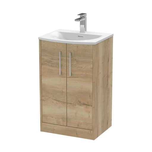 500mm Floor Standing 2 Door Vanity & Basin 4 Hudson Reed