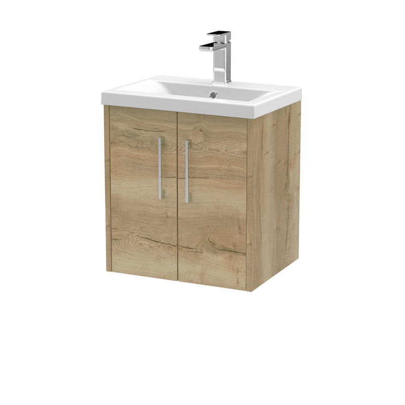 500mm Wall Hung 2 Door Vanity & Basin 1 Hudson Reed