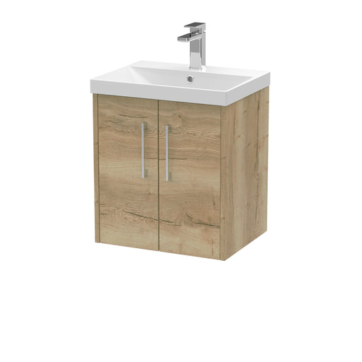 500mm Wall Hung 2 Door Vanity & Basin 3 Hudson Reed