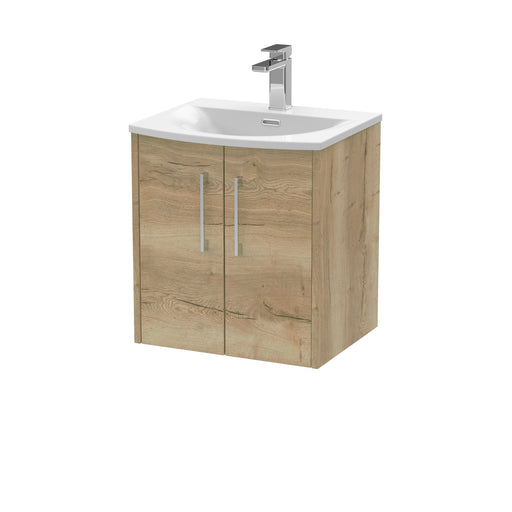 500mm Wall Hung 2 Door Vanity & Basin 4 Hudson Reed