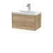 600mm Wall Hung Single Drawer Vanity & Basin 1 Hudson Reed