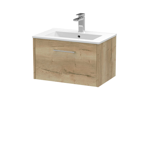 600mm Wall Hung Single Drawer Vanity & Basin 2 Hudson Reed