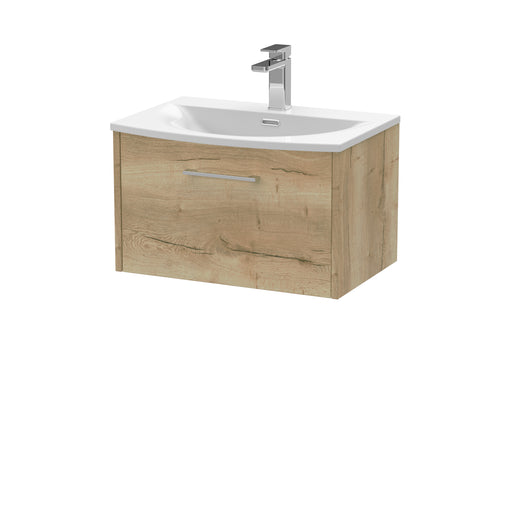 600mm Wall Hung Single Drawer Vanity & Basin 4 Hudson Reed