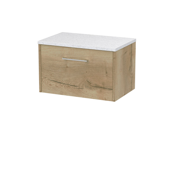 600mm Wall Hung Single Drawer Vanity & Laminate Top Hudson Reed