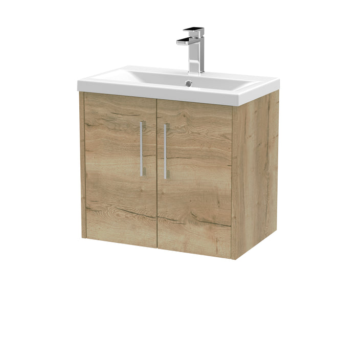 600mm Wall Hung 2 Door Vanity & Basin 1 Hudson Reed