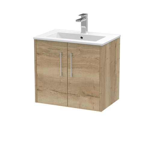 600mm Wall Hung 2 Door Vanity & Basin 2 Hudson Reed
