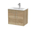600mm Wall Hung 2 Door Vanity & Basin 2 Hudson Reed