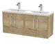 1200mm Wall Hung 4 Door Vanity & Double Basin Hudson Reed