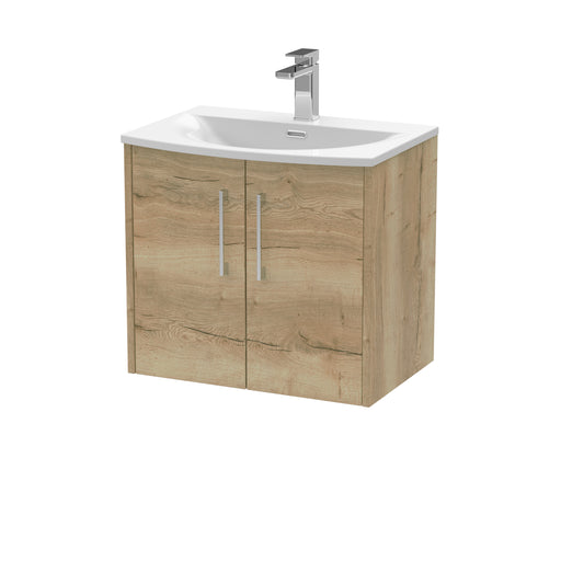 600mm Wall Hung 2 Door Vanity & Basin 4 Hudson Reed