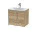 600mm Wall Hung 2 Door Vanity & Basin 4 Hudson Reed