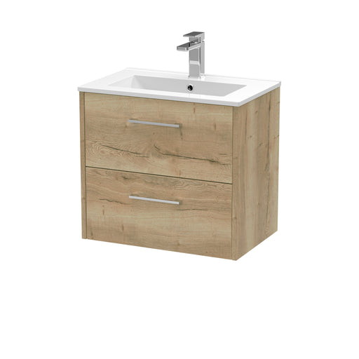 600mm Wall Hung 2 Drawer Vanity & Basin 2 Hudson Reed