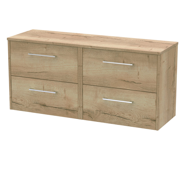 1200mm Wall Hung 4 Drawer Vanity & Worktop Hudson Reed