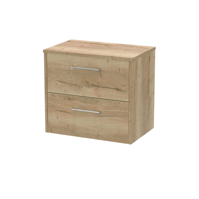 600mm Wall Hung 2 Drawer Vanity & Worktop Hudson Reed