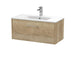 800mm Wall Hung Single Drawer Vanity & Basin 2 Hudson Reed