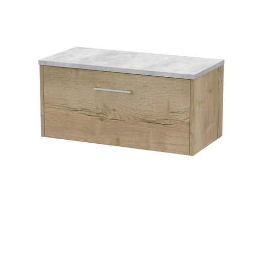 800mm Wall Hung Single Drawer Vanity & Laminate Top Hudson Reed