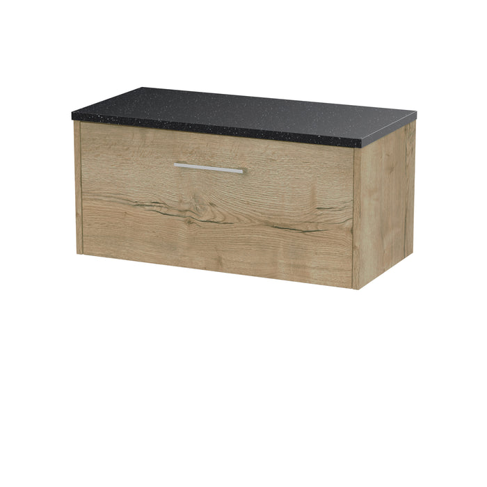 800mm Wall Hung Single Drawer Vanity & Laminate Top Hudson Reed