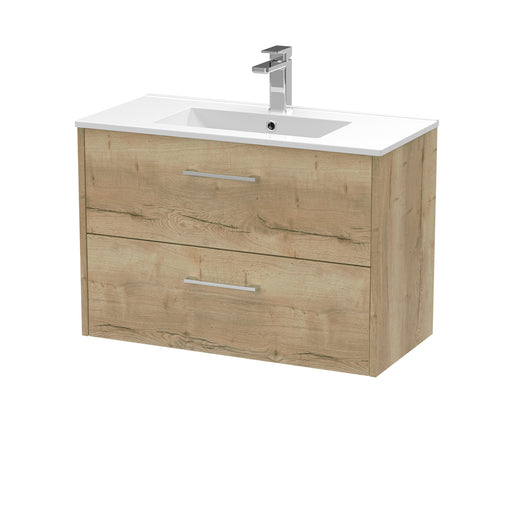 800mm Wall Hung 2 Drawer Vanity & Basin 2 Hudson Reed
