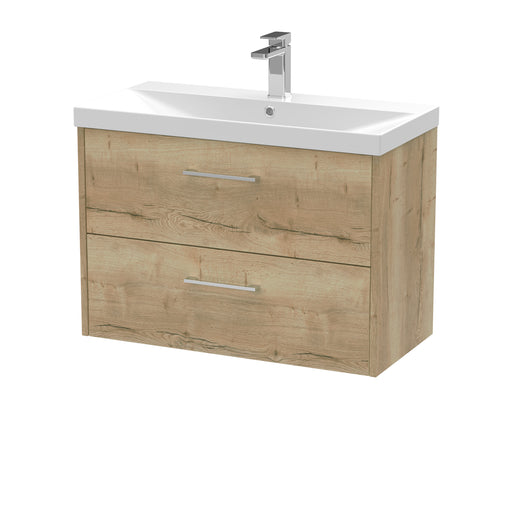 800mm Wall Hung 2 Drawer Vanity & Basin 3 Hudson Reed