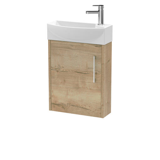 440mm Wall Hung 1 Door Unit & 1TH Basin LH Hudson Reed