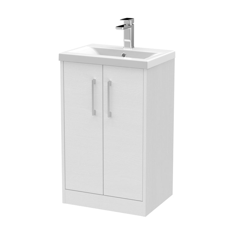 500mm Floor Standing 2 Door Vanity & Basin 1 Hudson Reed