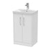 500mm Floor Standing 2 Door Vanity & Basin 3 Hudson Reed