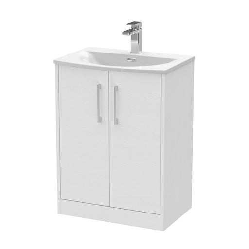 600mm Floor Standing 2 Door Vanity & Basin 4 Hudson Reed