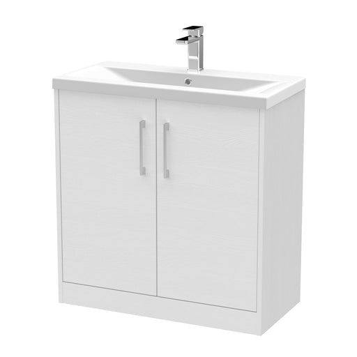 800mm Floor Standing 2 Door Vanity & Basin 1 Hudson Reed