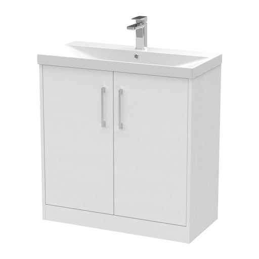 800mm Floor Standing 2 Door Vanity & Basin 3 Hudson Reed