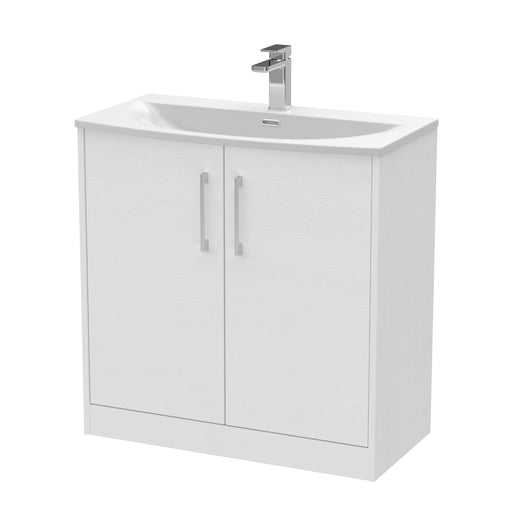 800mm Floor Standing 2 Door Vanity & Basin 4 Hudson Reed
