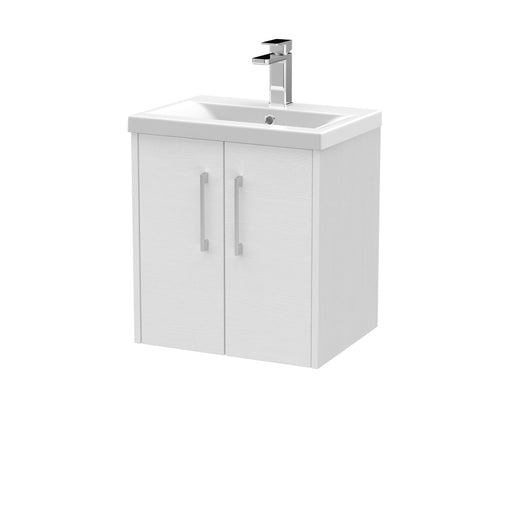 500mm Wall Hung 2 Door Vanity & Basin 1 Hudson Reed