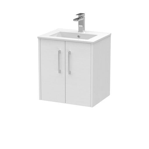 500mm Wall Hung 2 Door Vanity & Basin 2 Hudson Reed