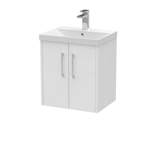 500mm Wall Hung 2 Door Vanity & Basin 3 Hudson Reed