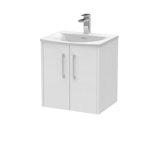 500mm Wall Hung 2 Door Vanity & Basin 4 Hudson Reed