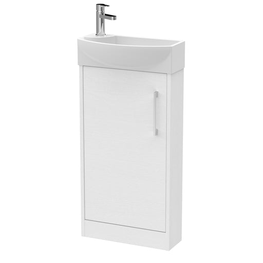 440mm Floor Standing 1 Door Unit & 1TH Basin RH Hudson Reed