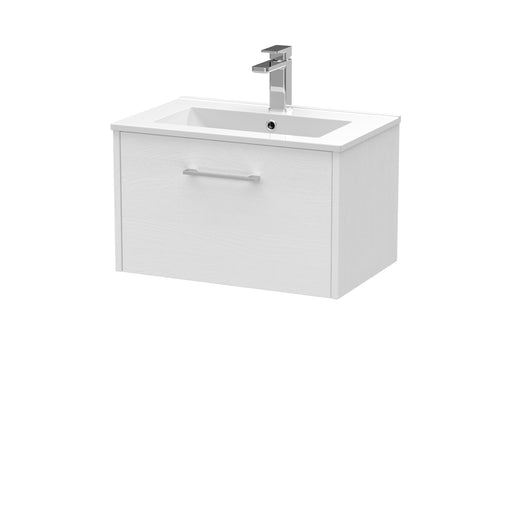 600mm Wall Hung Single Drawer Vanity & Basin 2 Hudson Reed