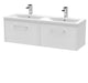 1200mm Wall Hung 2 Drawer Vanity & Double Basin Hudson Reed