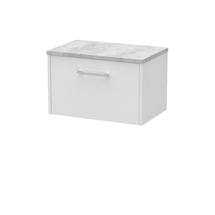 600mm Wall Hung Single Drawer Vanity & Laminate Top Hudson Reed